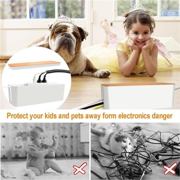 Cable Management Box 3 Pack with 141PCS Cable Management Kit for Power Strip - Picture 3 of 12